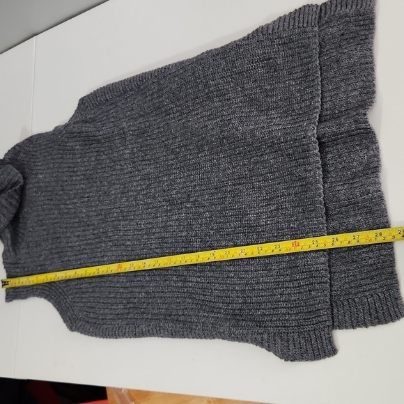 Merona womens top sweater high low tunic turtleneck Heather gray ish small - Picture 12 of 12